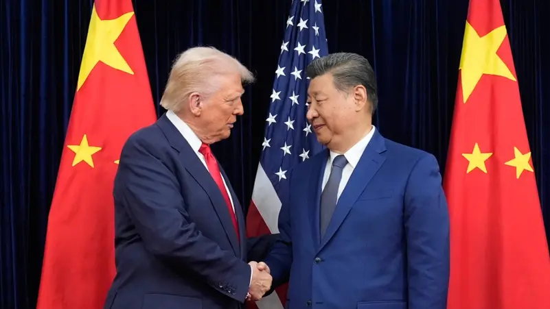 Donald Trump and Chinese President Xi Jinping during US–China diplomatic talks on trade and global security